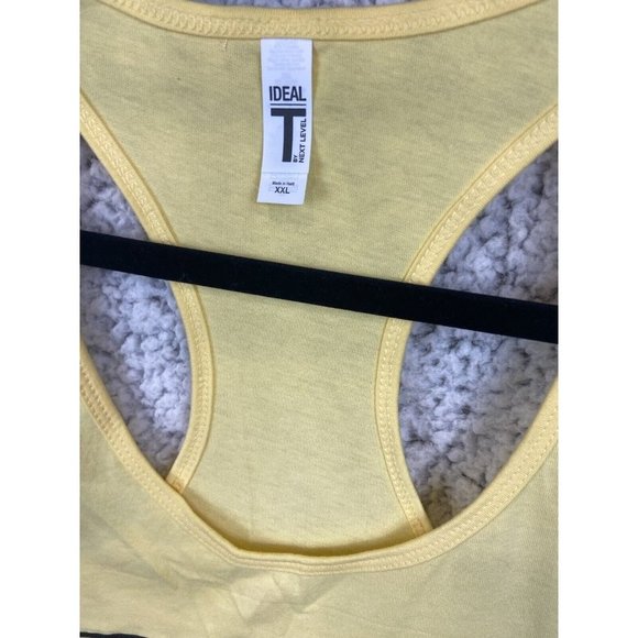 Ideal by Next Level yellow racerback sleeveless tank Mac & Cheese Festival 2XL - Picture 5 of 6